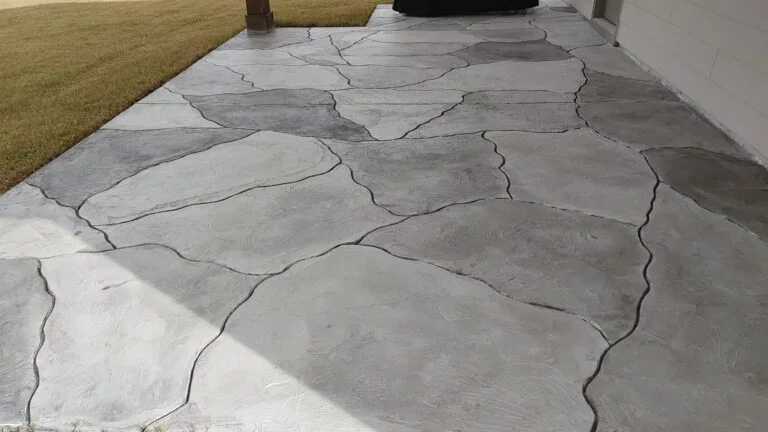 Decorative Concrete Rossi Decorative Concrete & Epoxy Back Patio Aged Stone Look Concrete