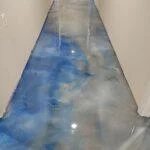 Chattanooga, TN Rossi Decorative Concrete & Epoxy Basement Metallic Epoxy Floor