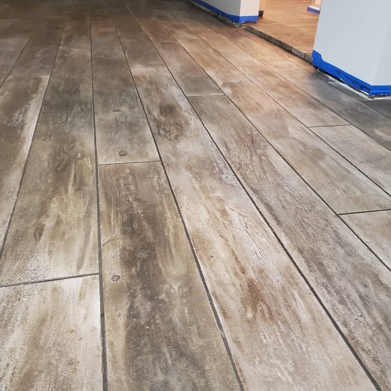 Gallery Rossi Decorative Concrete & Epoxy Basement Wood Look Concrete