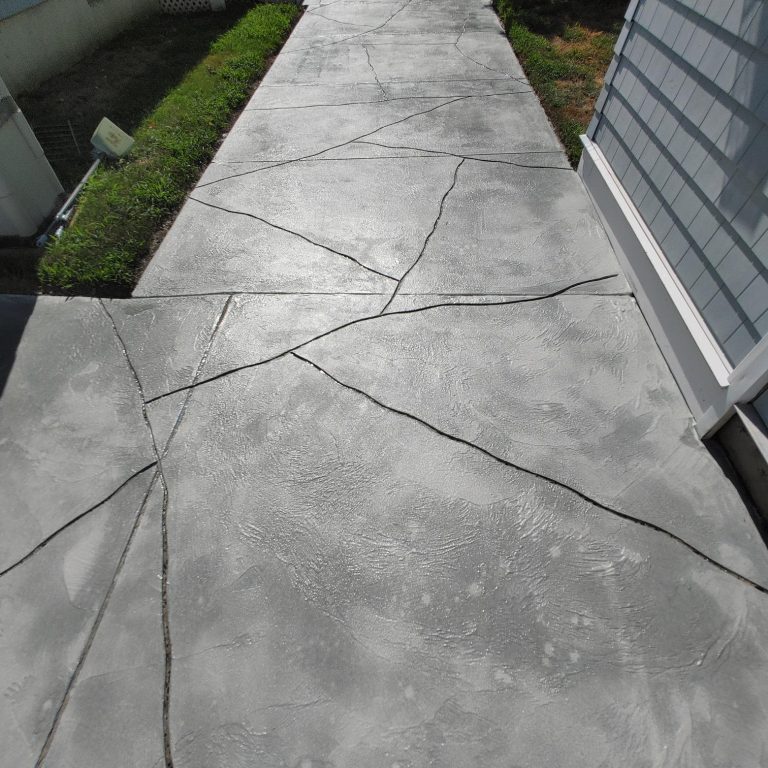 Rossi Decorative Concrete & Epoxy Back Patio Stone Look Concrete