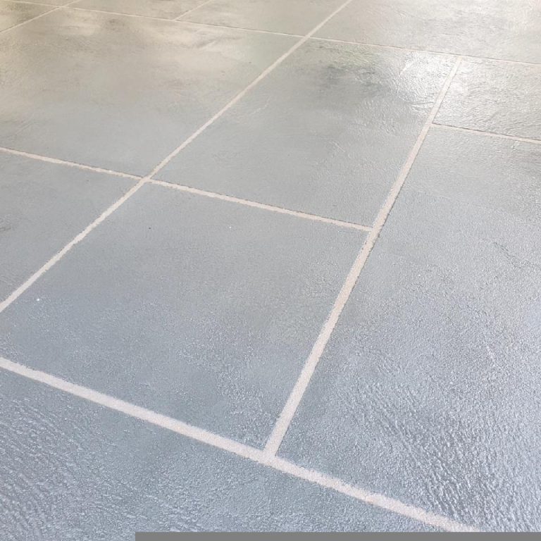 Rossi Decorative Concrete & Epoxy Back Patio Slate Look Concrete