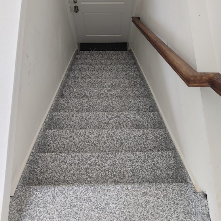 Rossi Decorative Concrete & Epoxy Garage Epoxy Floor Stairs